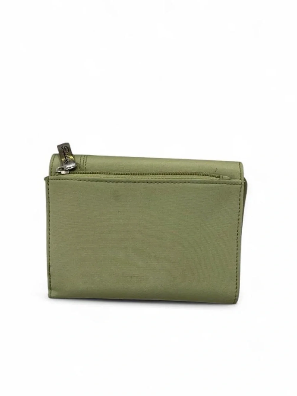 Fossil Olive Wallet with Stitched Detail